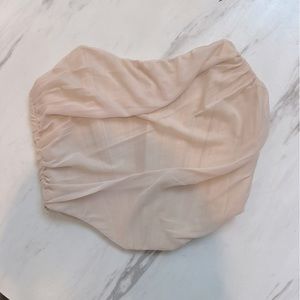 Cream Strapless Corset Top